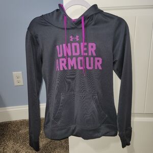 Womens Under Armour xsmall hoodie gray/purple